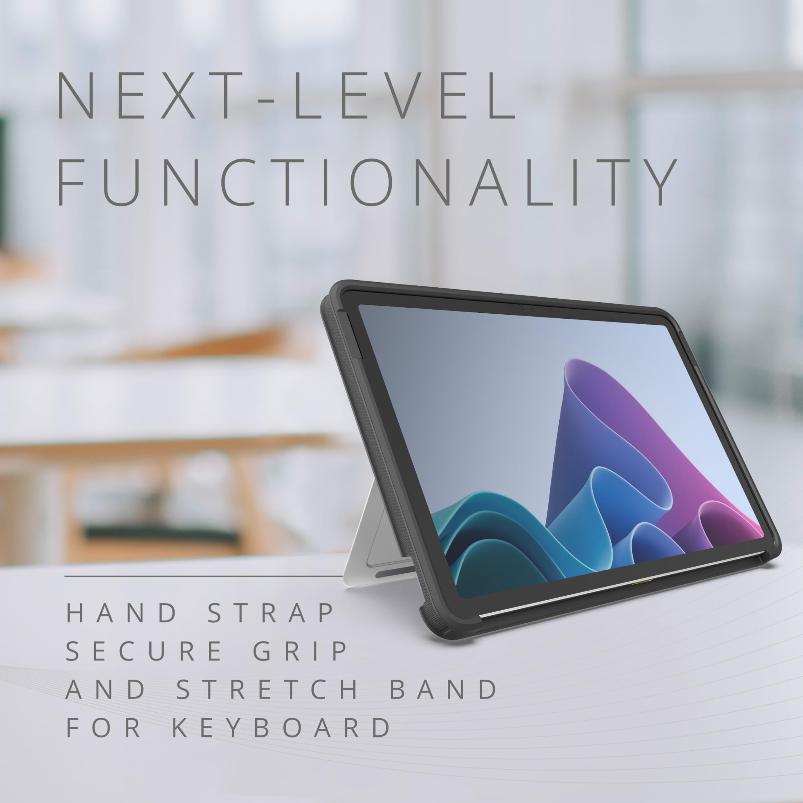 Kensington BlackBelt - Custodia robusta per Surface Pro 9, custodia protettiva per tablet Microsoft, resistente all'acqua e testata alle cadute per Surface Pro con cinturino da polso (K96541WW)