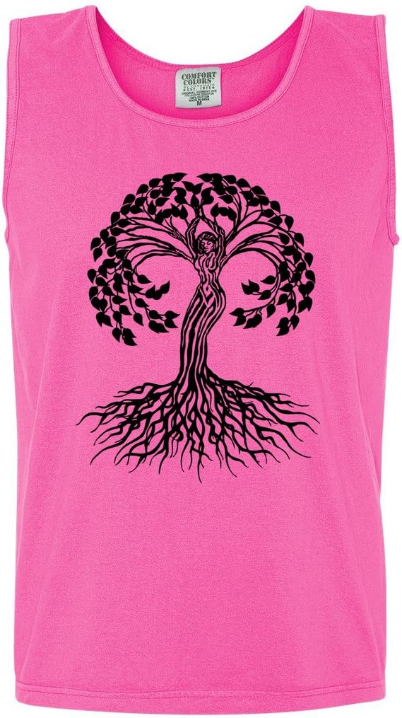 Yoga Clothing For You Mens Celtic Tree of Life Pigment Tank