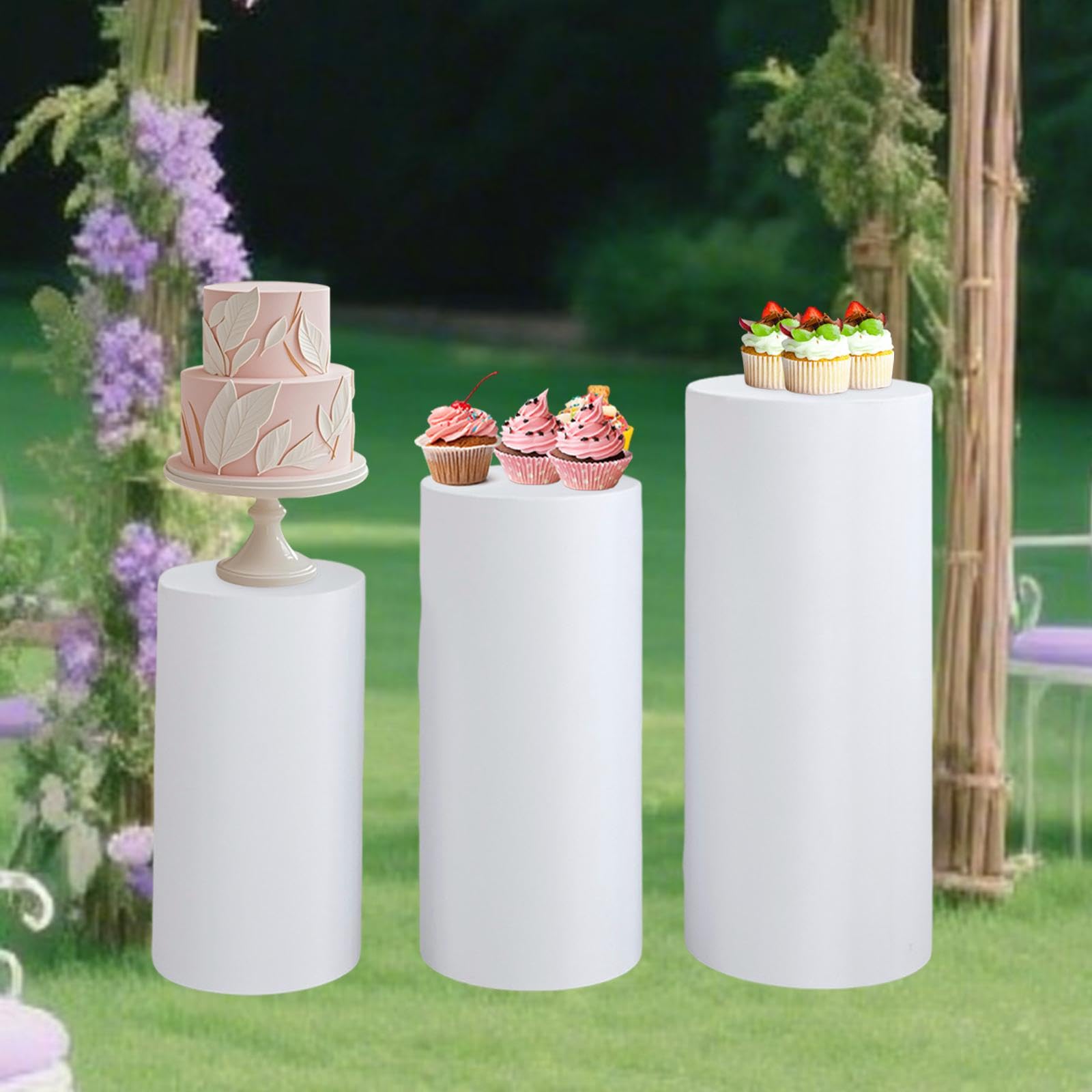 Cylinder Dessert Pedestal Cover Cylinder Plinth Cover for Thanksgiving Props L-image-43