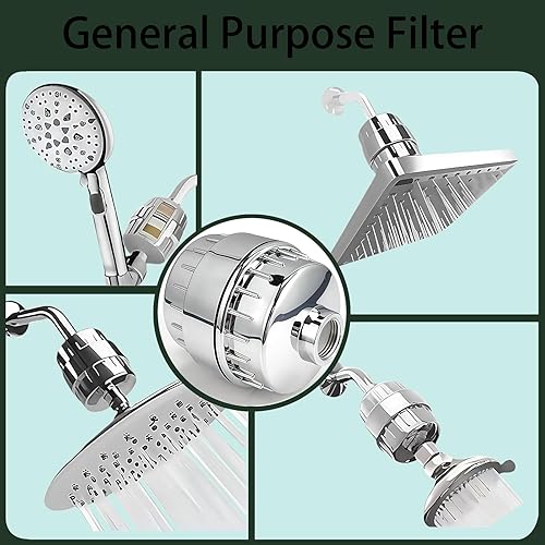Miniatura 4 de Filtro de cabezal de ducha para agua dura, metales pesados y sedimentos, reduce la piel seca, la caspa y el eccema, mejora la piel, el cabello y las