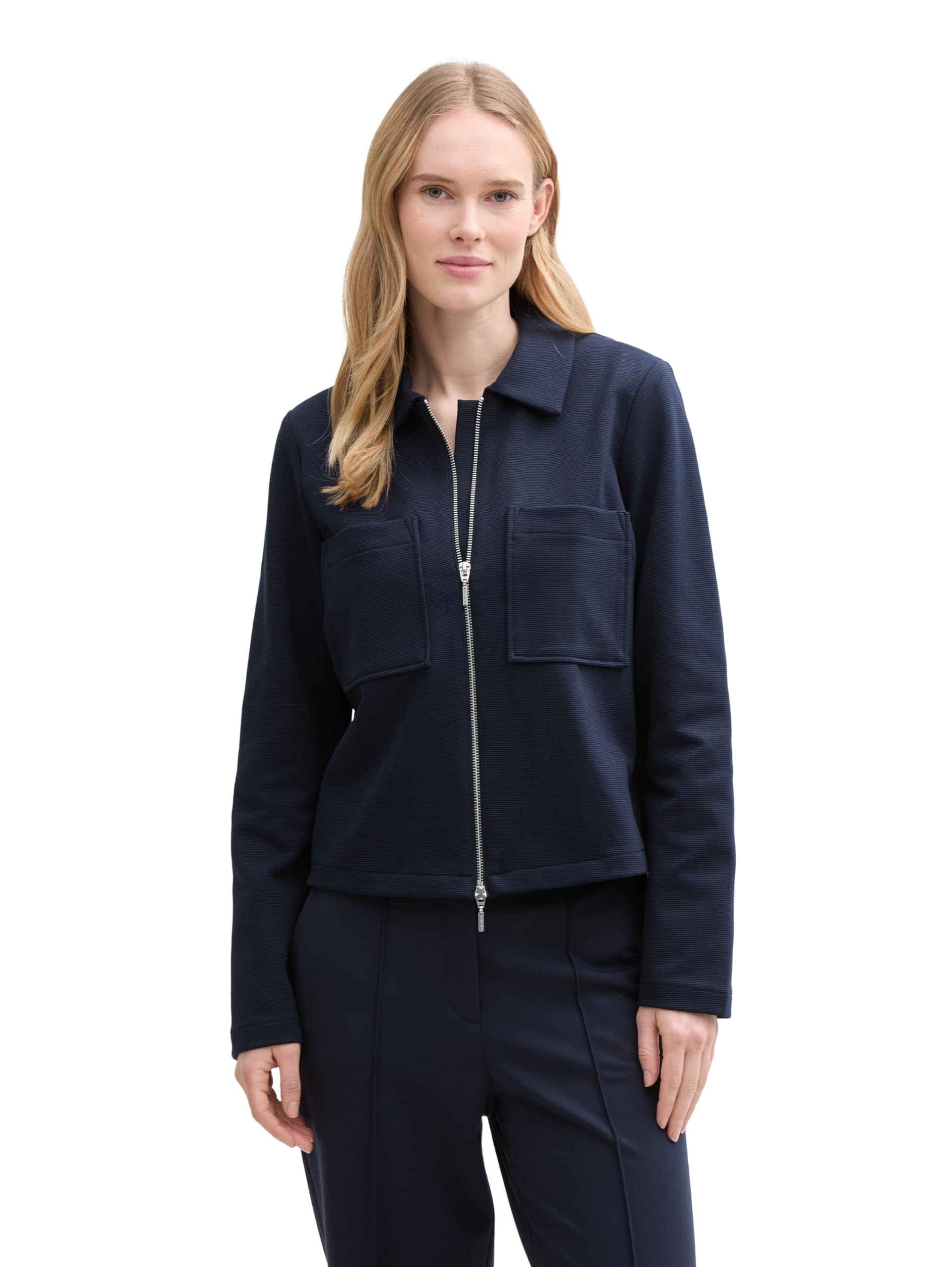Tom Tailor Damen Jacke mit Brusttaschen