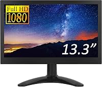 CAMECHO 13.3" Hordozható Monitor Full HD 1920x1080 HDMI VGA AV BNC Csatlakozó 1