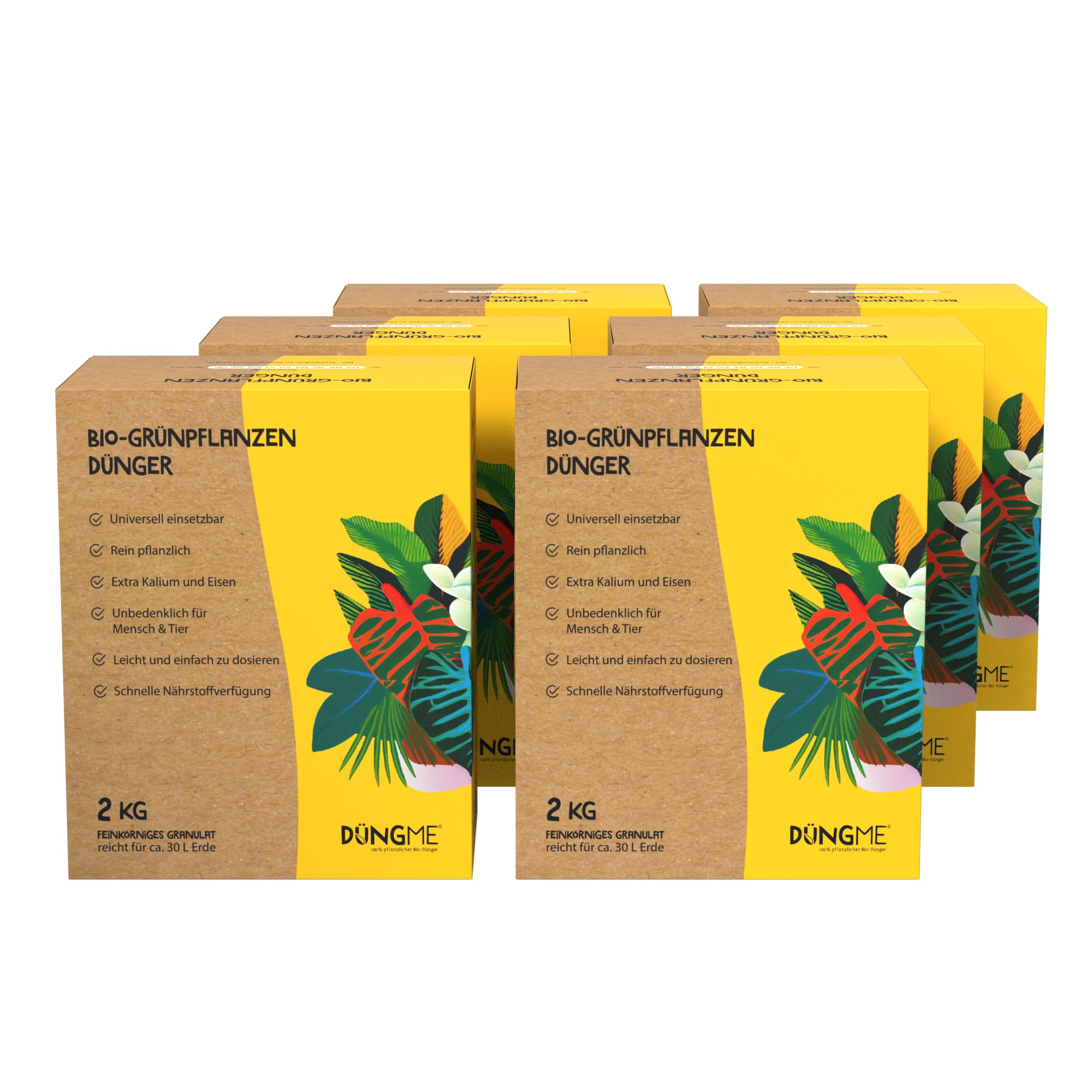 Vital-Boost Bio-Grünpflanzendünger für Zimmer- und Gartenpflanzen | Feinkörniges Granulat | Einfach & Rein pflanzliches Düngen | Tierfreundlich & Umweltbewusst | 100% Naturdünger von DüngMe - 12 KG