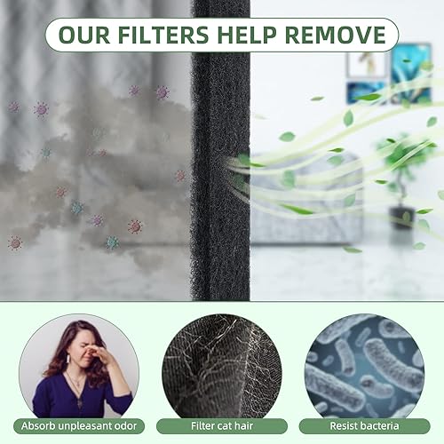 Miniatura 2 de Paquete de 8 filtros de carbono compatibles con el robot de arena 3, filtros de repuesto para todos los modelos de robot de arena para absorber