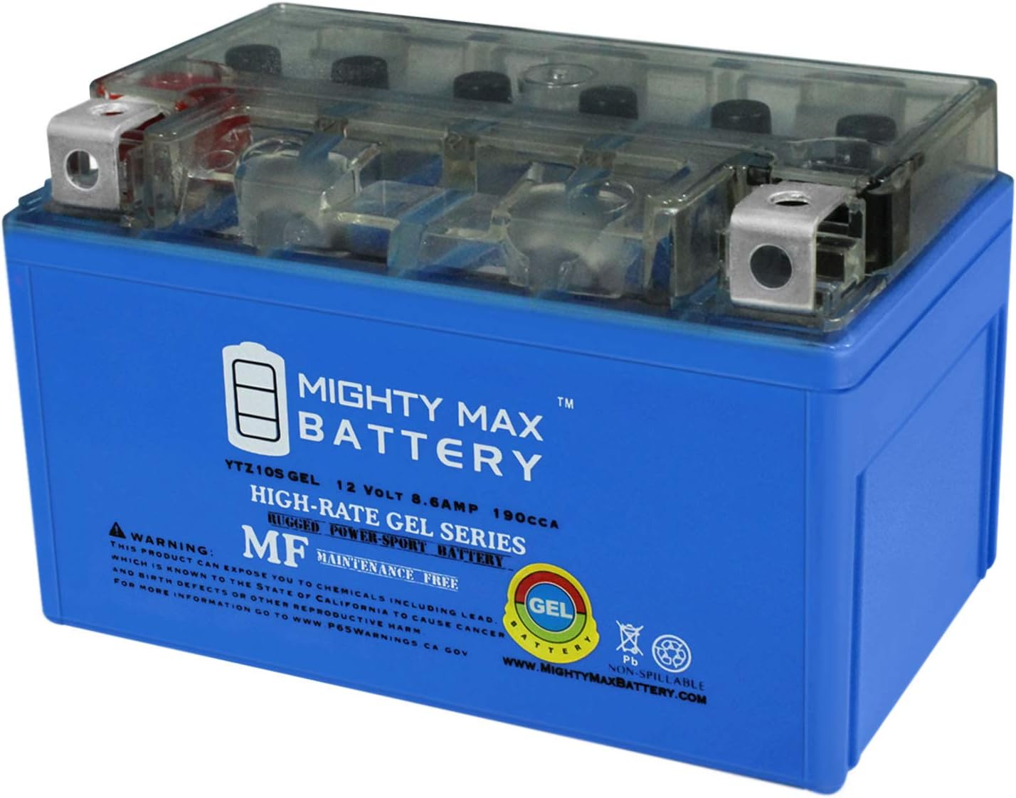 Mighty Max Battery 12V 8.6AH 190CCA Gel Replacement Battery Compatible with Honda CB919, CBR954RR,KTM 690 Duke MV