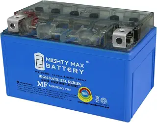 Mighty Max Battery YTZ10SGEL -12ボルト 8.6AH ゲルタイプ 190CCA 充電式メンテナンスフリー SLA AGM バイクバッテリー (1個パック)