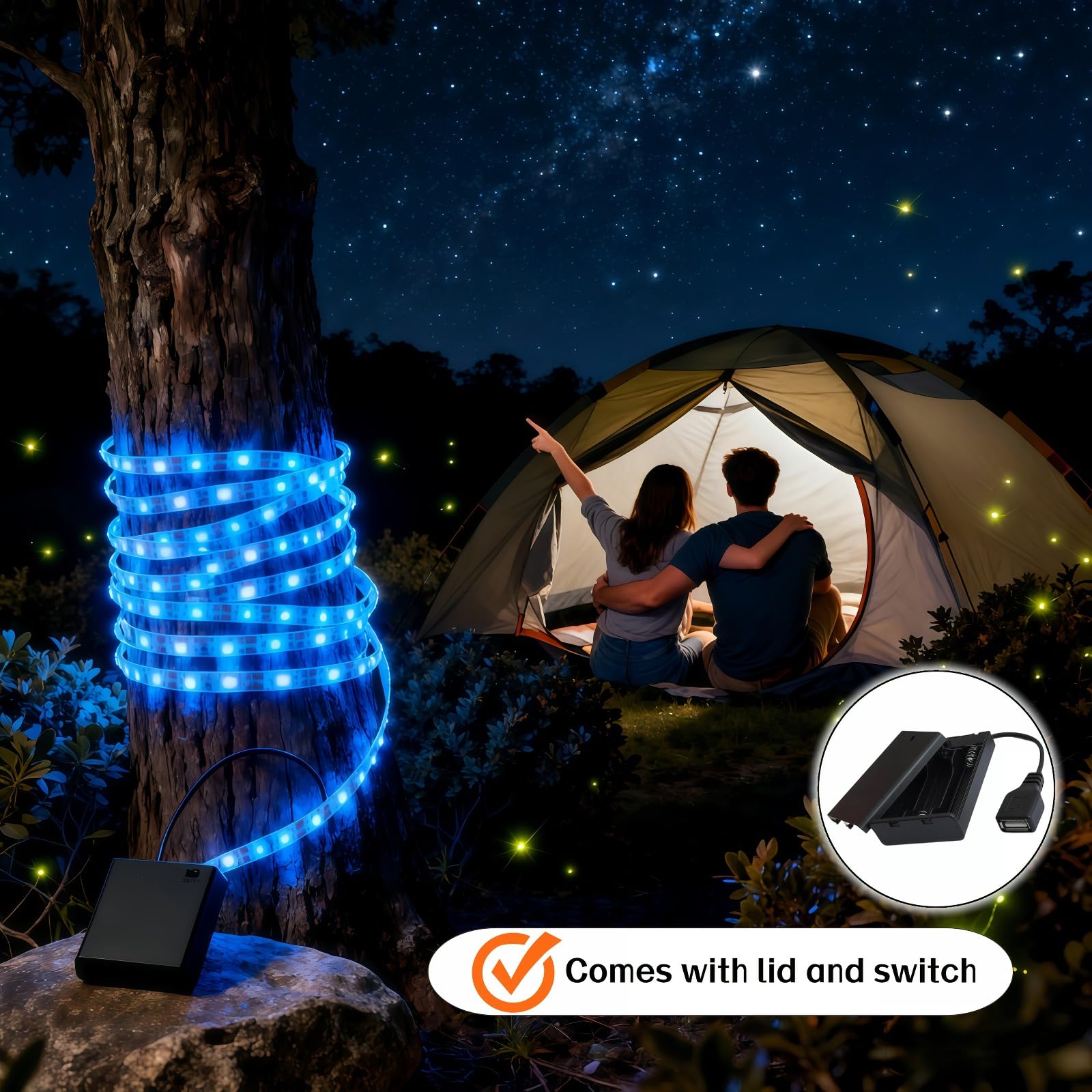 Batteriehalter für 3 AA-Batterien, mit USB-Kabel und Ein-/Ausschalter, 4,5 V-5 V Ausgang, sichere Abdeckung, schwer entflammbares Material, für LED-Streifen, Spielzeug, Motoren und