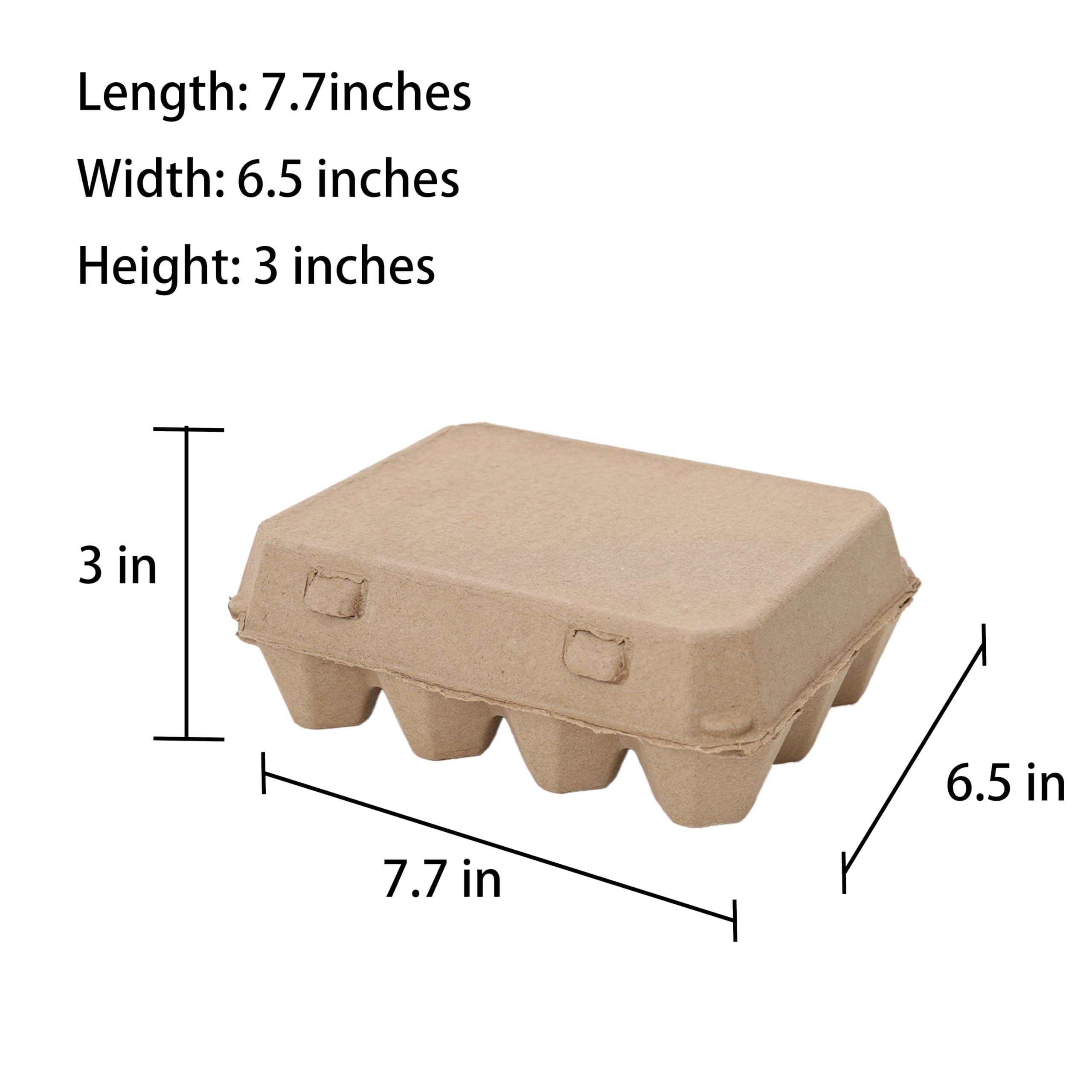Cartoni per uova economici, 3 x 4, in robusto materiale naturale in polpa perfetta per conservare uova extra (confezione da 20)