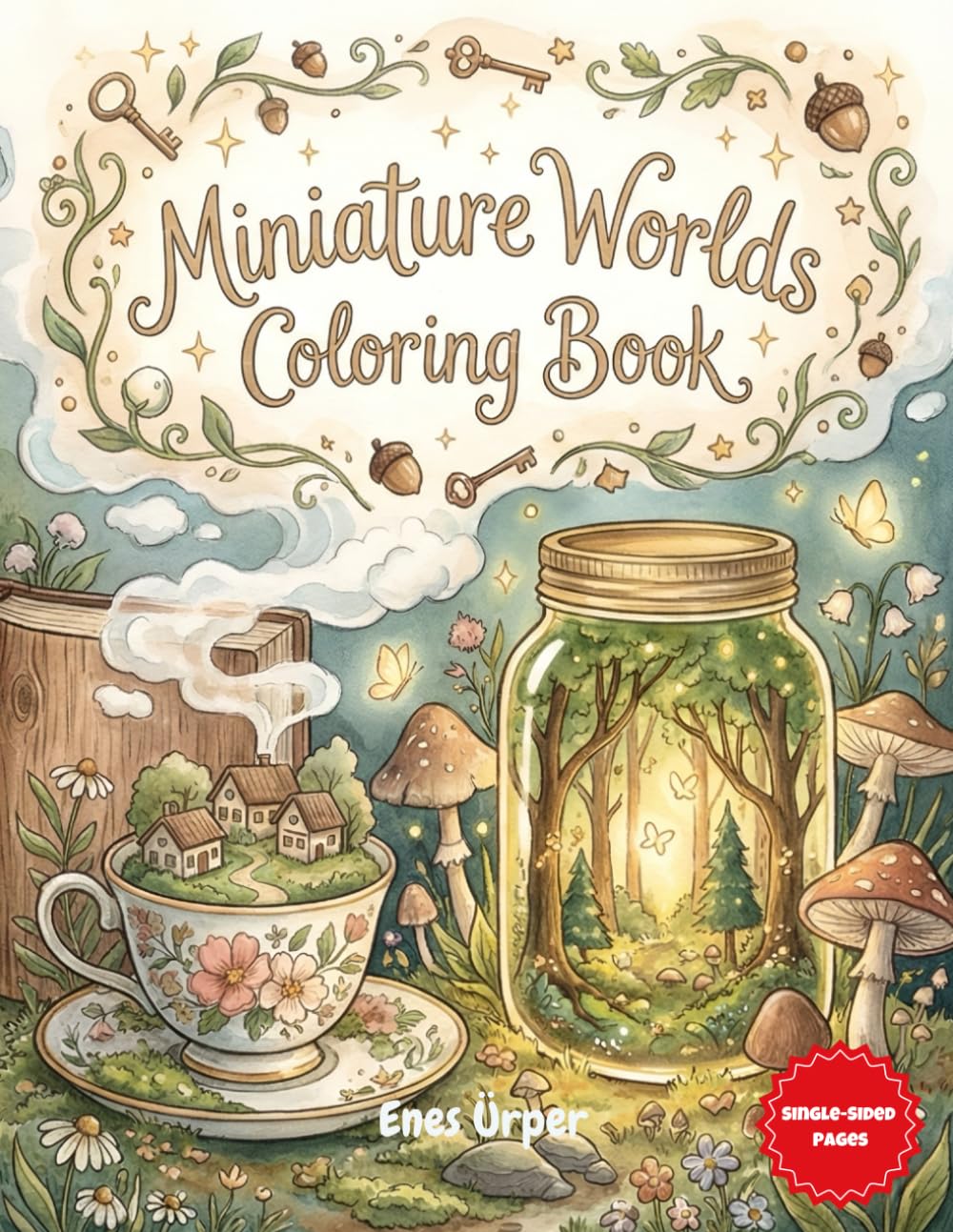 Miniature Worlds Coloring Book: Whimsical Tiny Worlds, Cozy Fantasy Scenes & Relaxing Coloring Pages for Adults (The Hidden Magic Coloring Series)