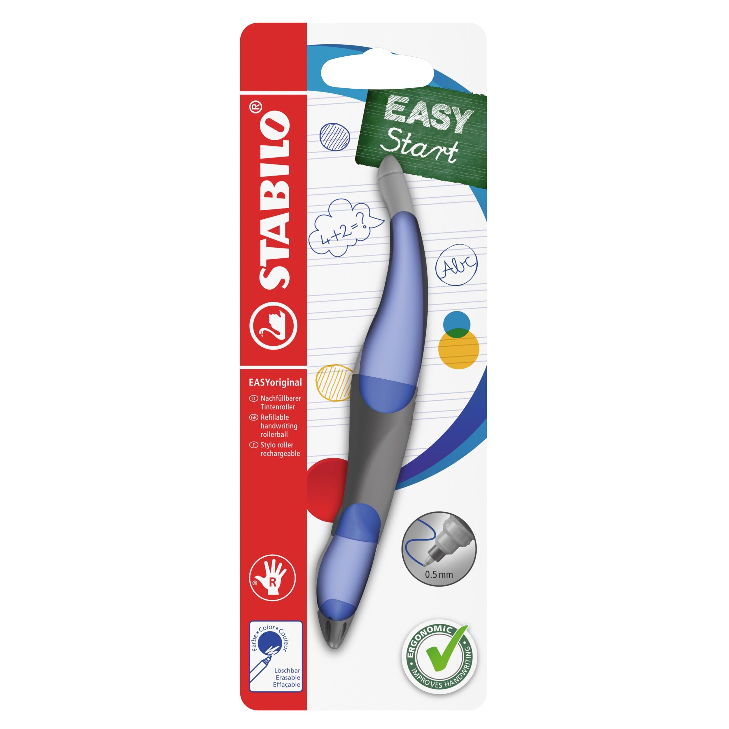 STABILO EASYoriginal Pastel - Ergonomic Rollerball - Right-Handed