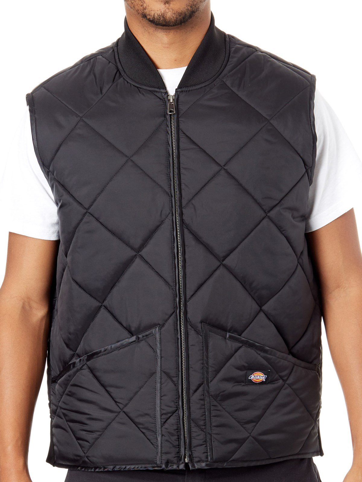 Dickies mens Diamond Quilted Vest, Black, 3XL