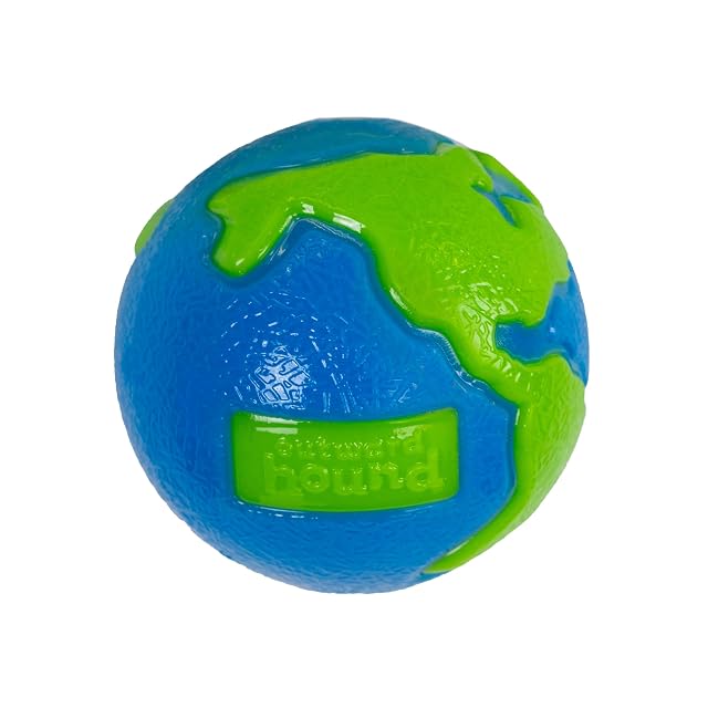 Planet Dog Orbee-Tuff Planet - Pelota con dispensador de recompensas para perros - Azul/verde - Mediana