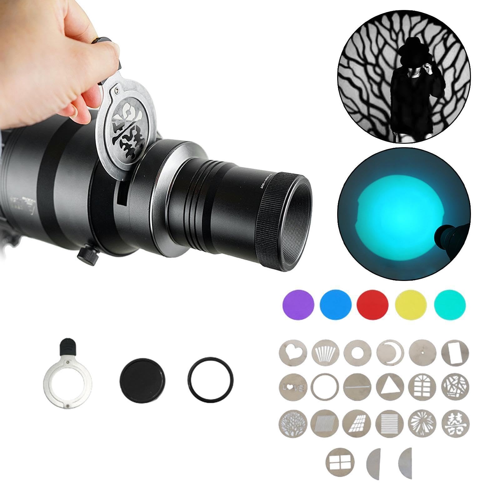Snoot de proyección fotográfica Adecuado para Modelado artístico y bodegones con Accesorios de fotografía completos Snoot óptico cónico con