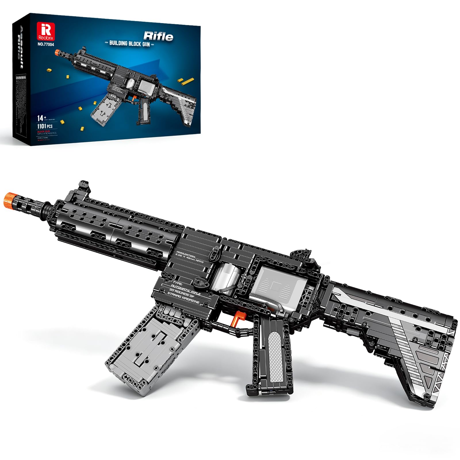 Reobrix Building Block Gun Set Military Gun Model Toy for Adults 77004