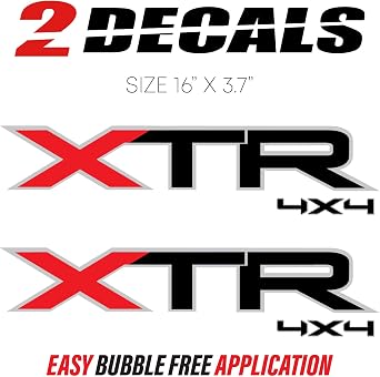 XTR 4x4 Decal Stickers Truck Bed Side Set of 2 2004-2014
