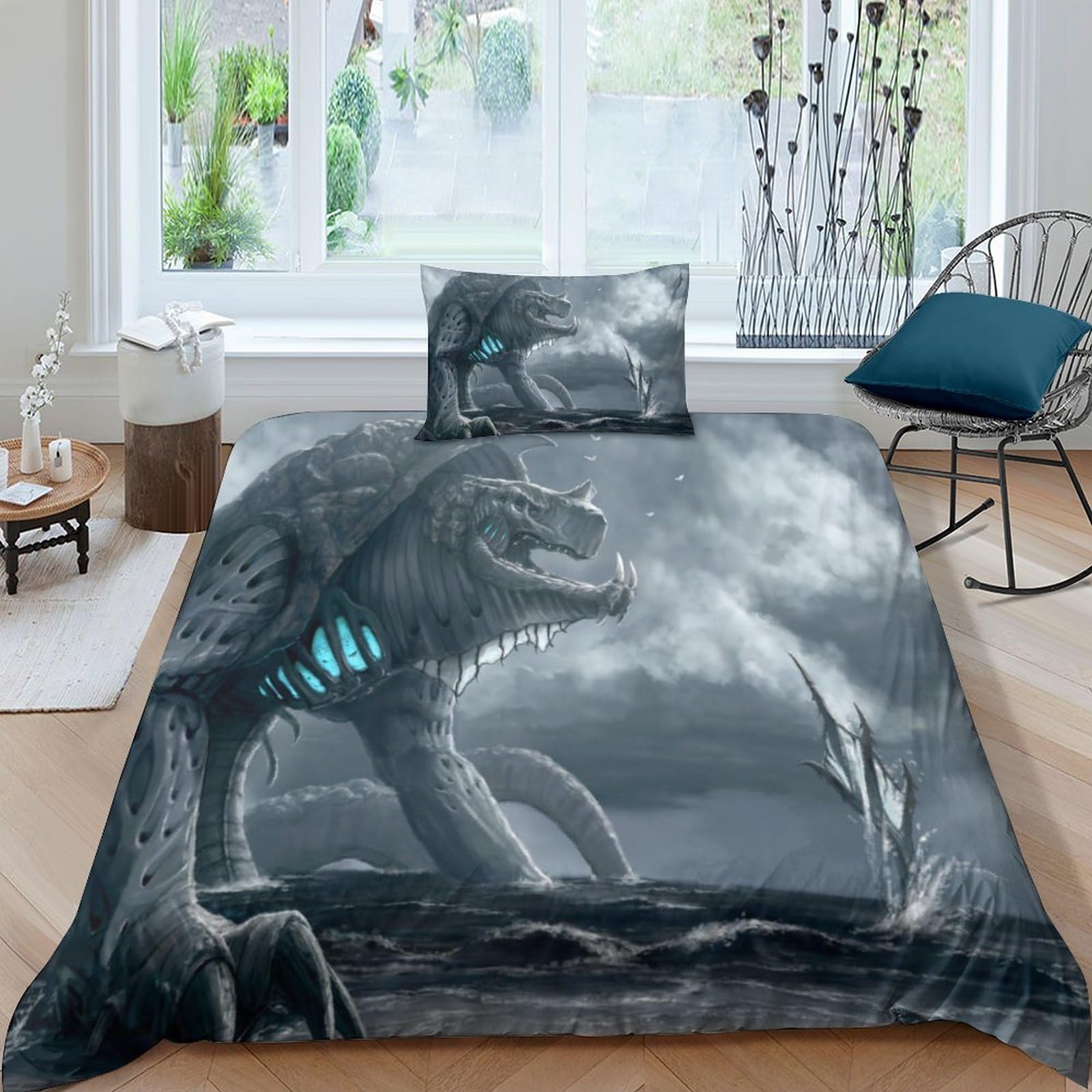 Housses de couettes taies d'oreillers Monsters Shanhaijing lit 3D