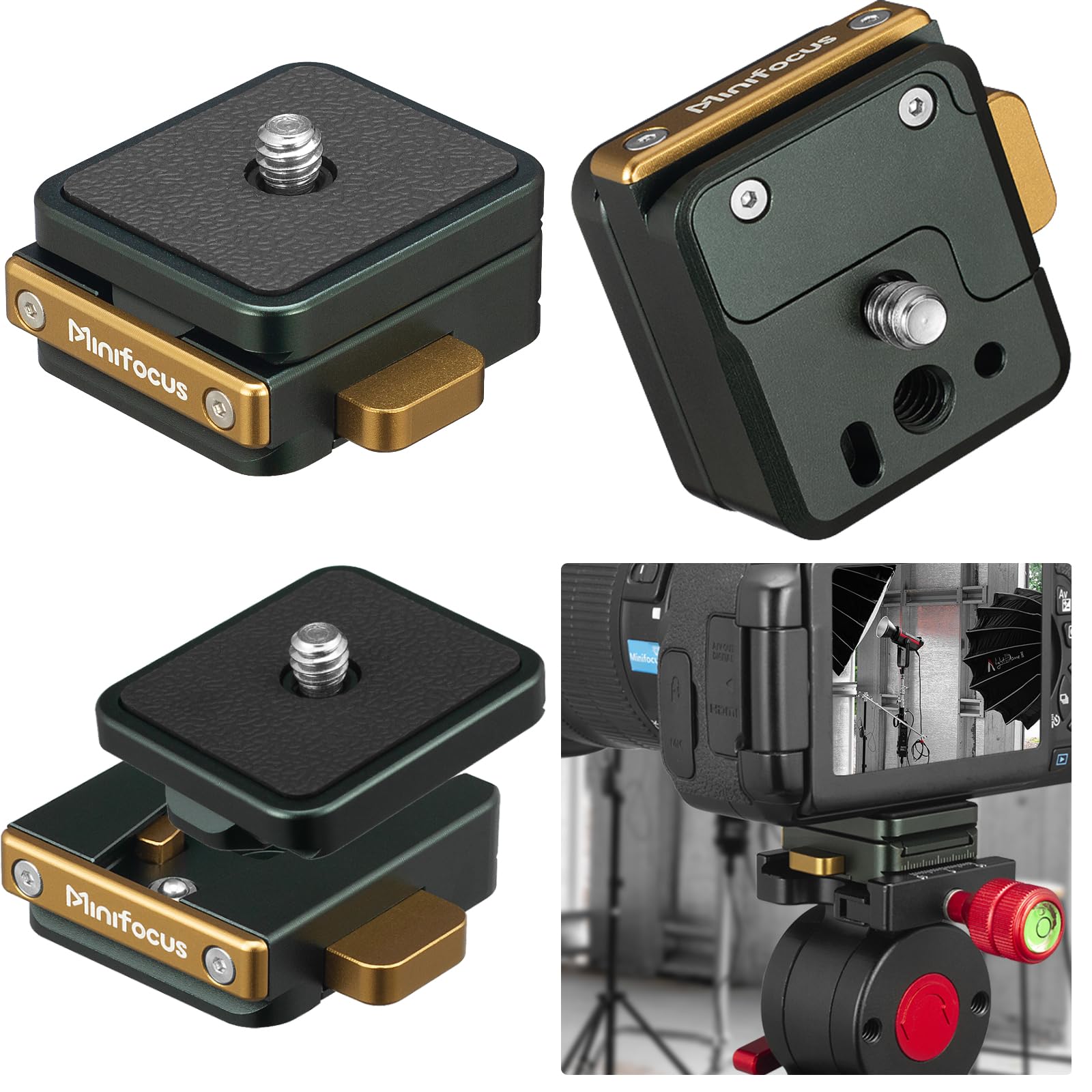 Arca Type Quick Release Plate Kit for Camera Tripod Mount 1/4