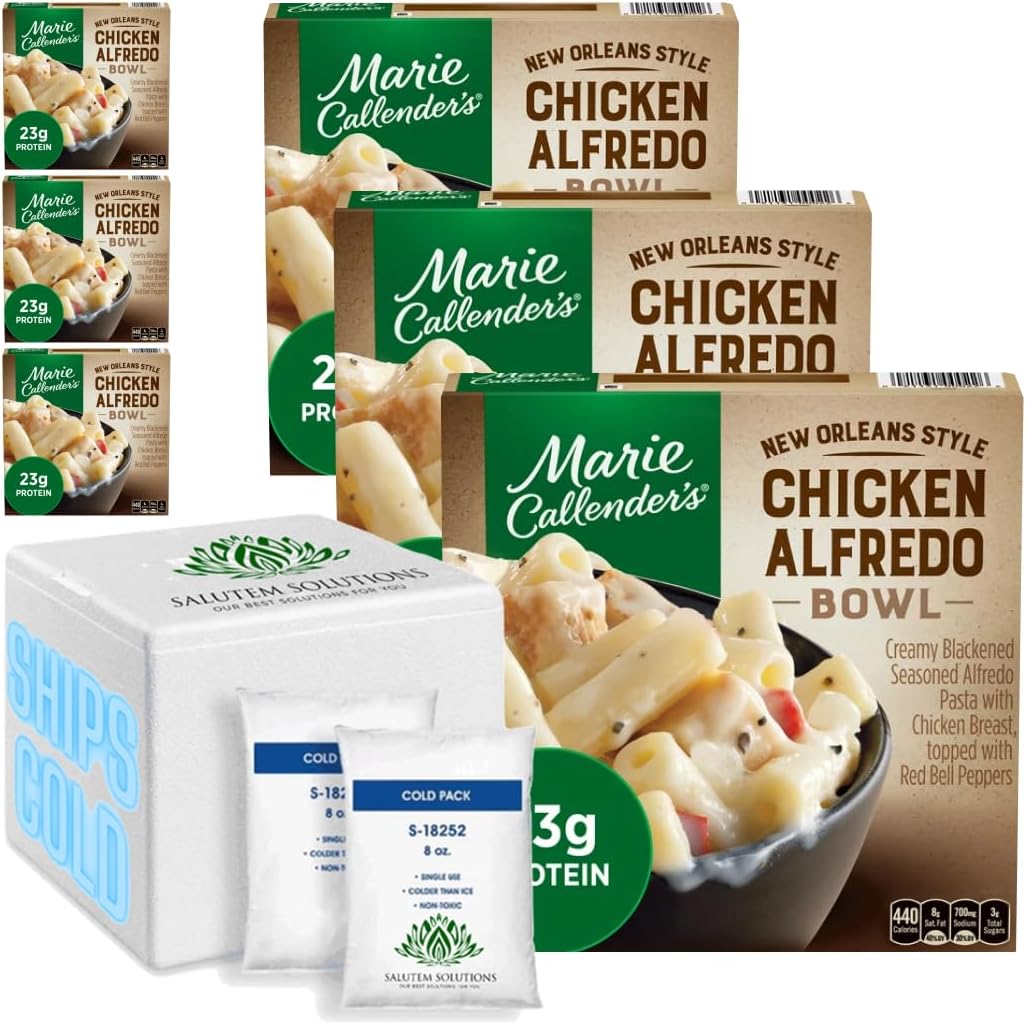 Salutem Vita - Marie Callender's New Orleans Style Chicken Alfredo Bowl Frozen Meal, 11 oz - Pack of 6