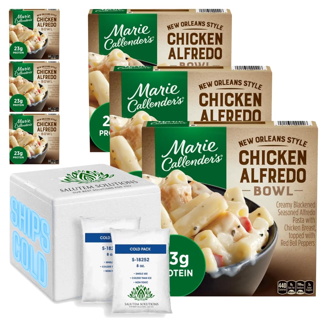Salutem Vita - Marie Callender's New Orleans Style Chicken Alfredo Bowl Frozen Meal, 11 oz - Pack of 6