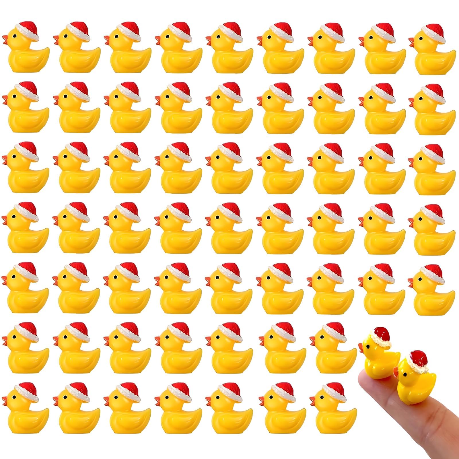 60 Pcs Christmas Ducks, Mini Ducks, High Looks And Cute Tiny Ducks, Little Ducks Party Decorations Resin Ducks for Using In Garden, Outdoor, Patio, Lawn, Yard Many Areas Of House,Yard Adornment
