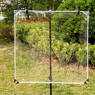 Clear Tarp, PVC Shelter from The Rain Tarpaulin with Grommets Plastic Sheeting High Light Transmission Waterproof Cloth for Sunroom Rainproof LLHFSW (Color : Clear, Size : 1.5x2m)