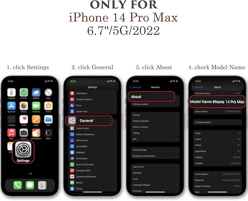 Miniatura 2 de LOHASIC Funda de teléfono para iPhone 14 Pro Max para mujer, piel sintética vintage de lujo elegante para niñas, agarre antideslizante, resistente a
