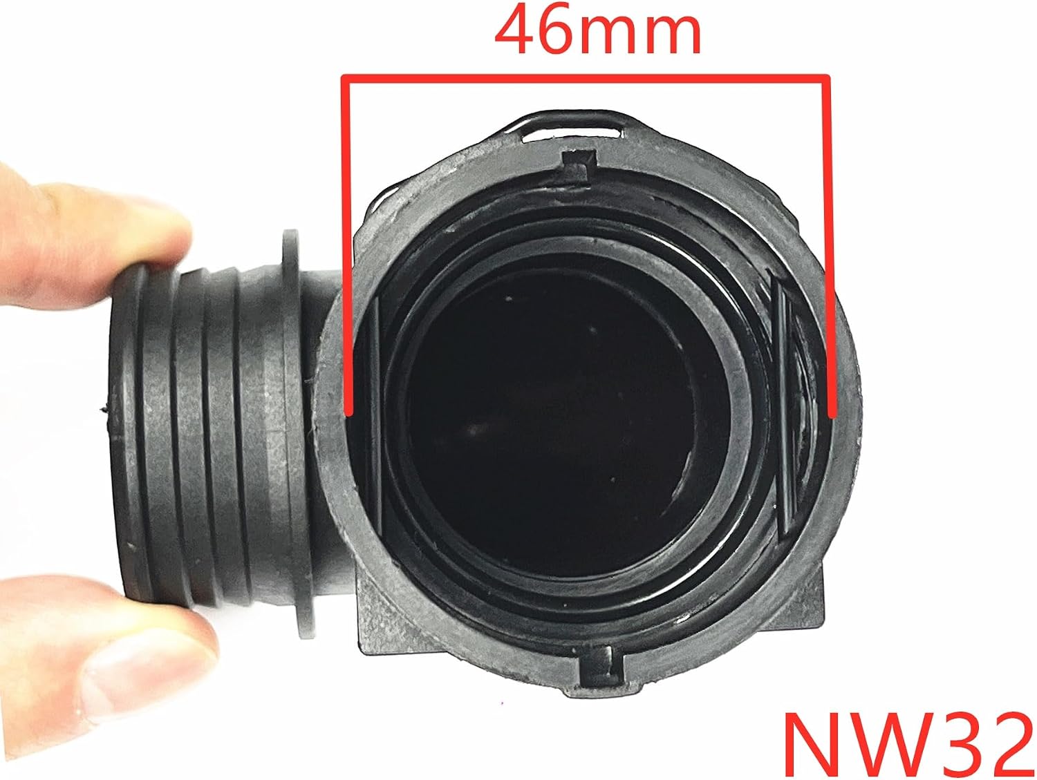 11531708278,NW32 Coolant Hose Connector Adapter,Radiator Pipe Line Fitting for BMW X1,X3,X5,X7,3 Series,5 Series,for Audi VW Mercedes-Benz Land Rover,Engine Heater Hose Assembly,Junction,90 Deg, 1.5in
