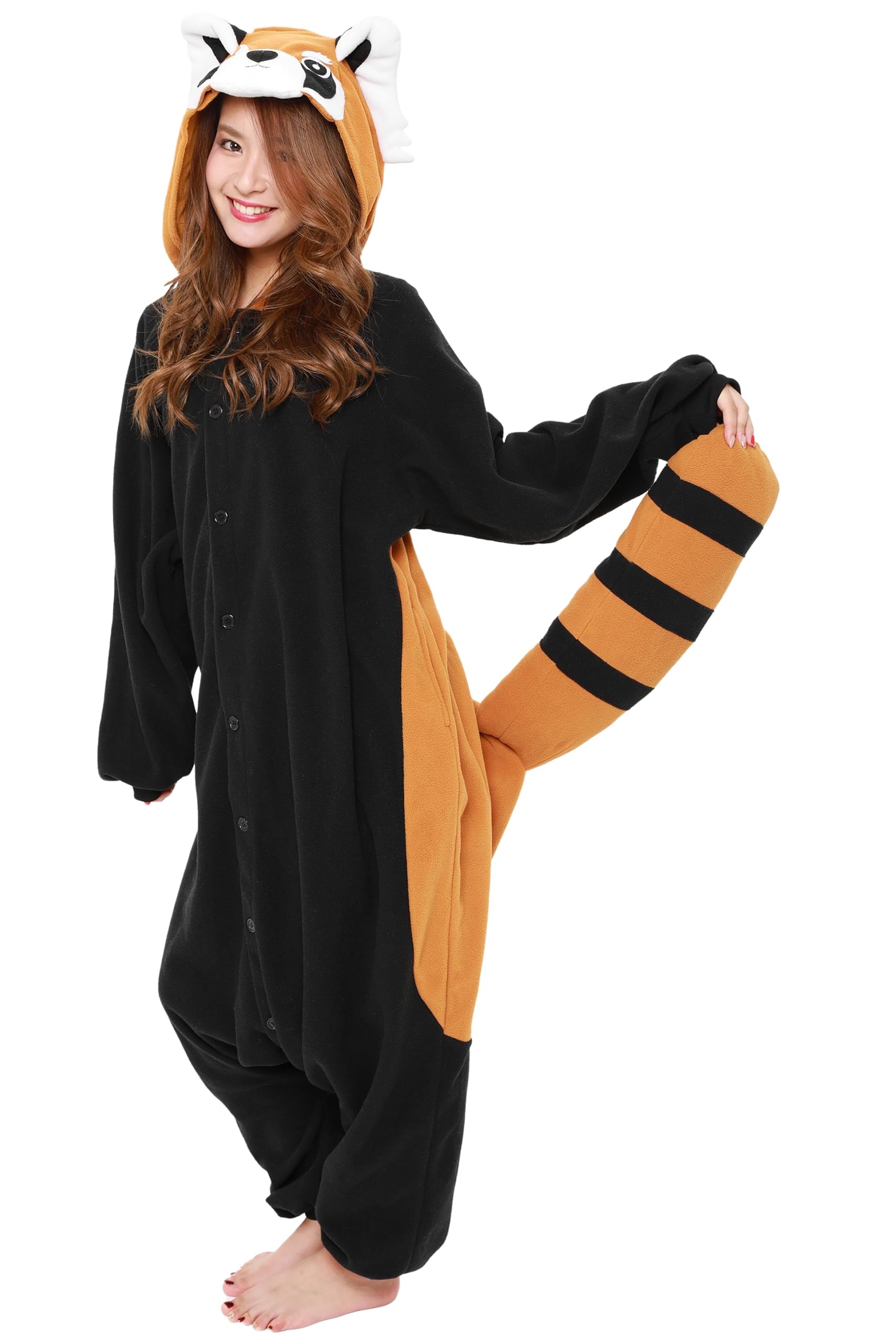 SAZAC Disfraz de panda rojo Kigurumi - Mono de Halloween
