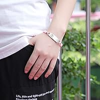 Vista 2 de JF.JEWELRY Pulseras de identificación de alerta médica para diabetes tipo 1 pregrabadas para hombres y mujeres, cuerda de nailon trenzada