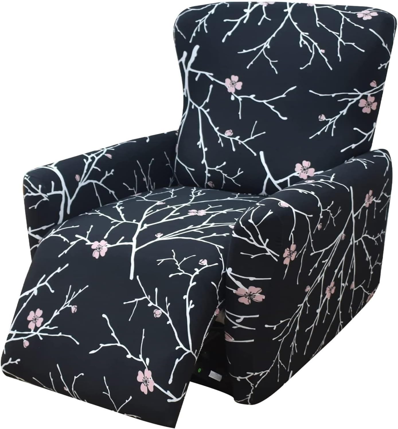 Stretch Recliner Cover with Pockets Reclining Slipcover 4-Pieces Lazy Boy Recliner Sofa Chair Cover for Recliner Furniture Protector for Kid Pet (#33)