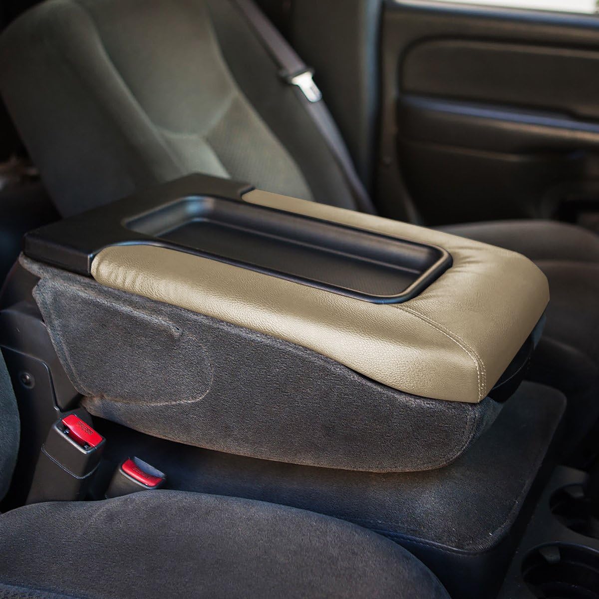 DNA MOTORING GECS-001-YE Center Console Lid Kit Arm Rest Latch [for 01-07 Silverado/Sierra],Beige