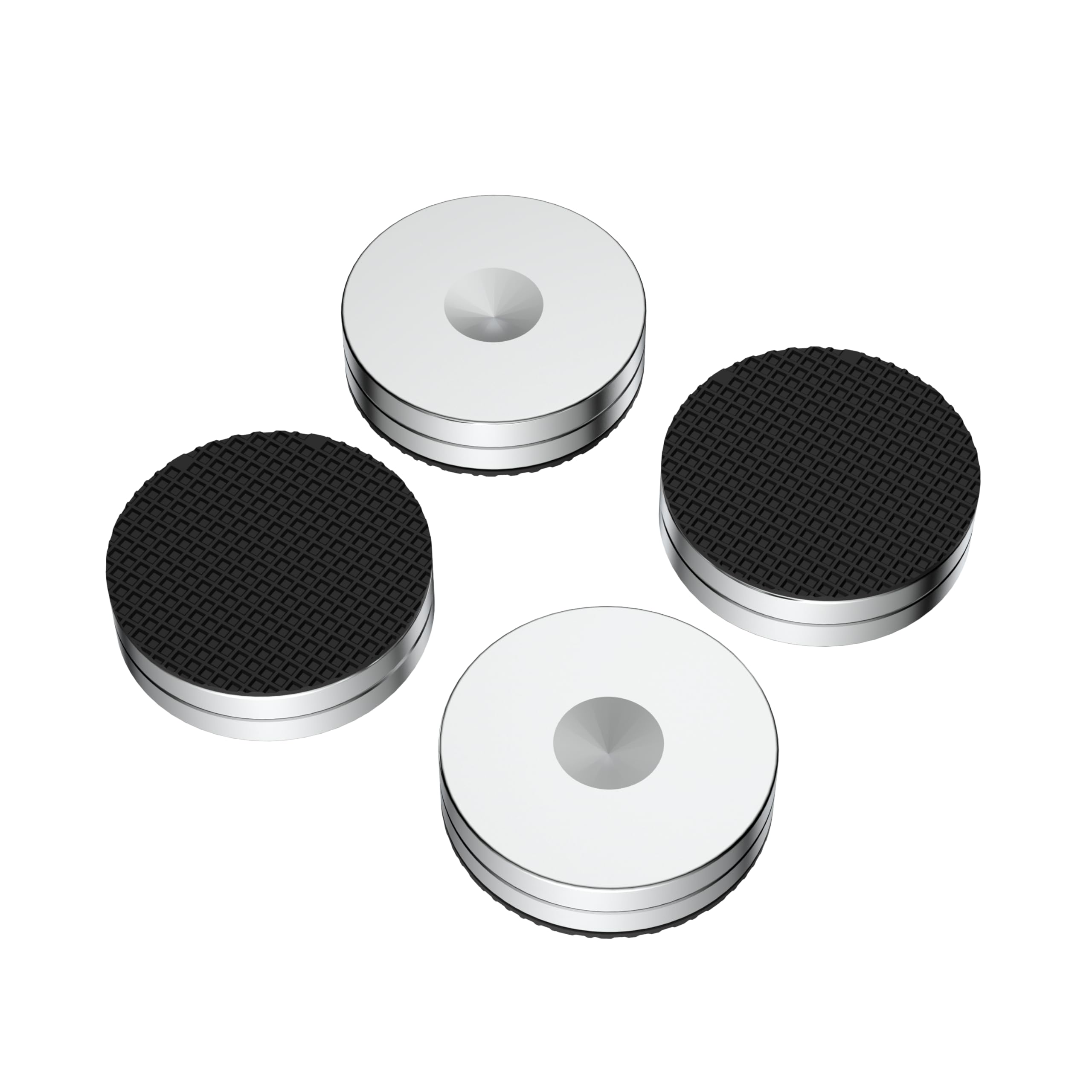 HiFi Speaker Stand Feet Pads, 40x10mm, Stainless Steel Speaker Isolation Feet for DVD/Amplifier/Turntables/Subwoofer