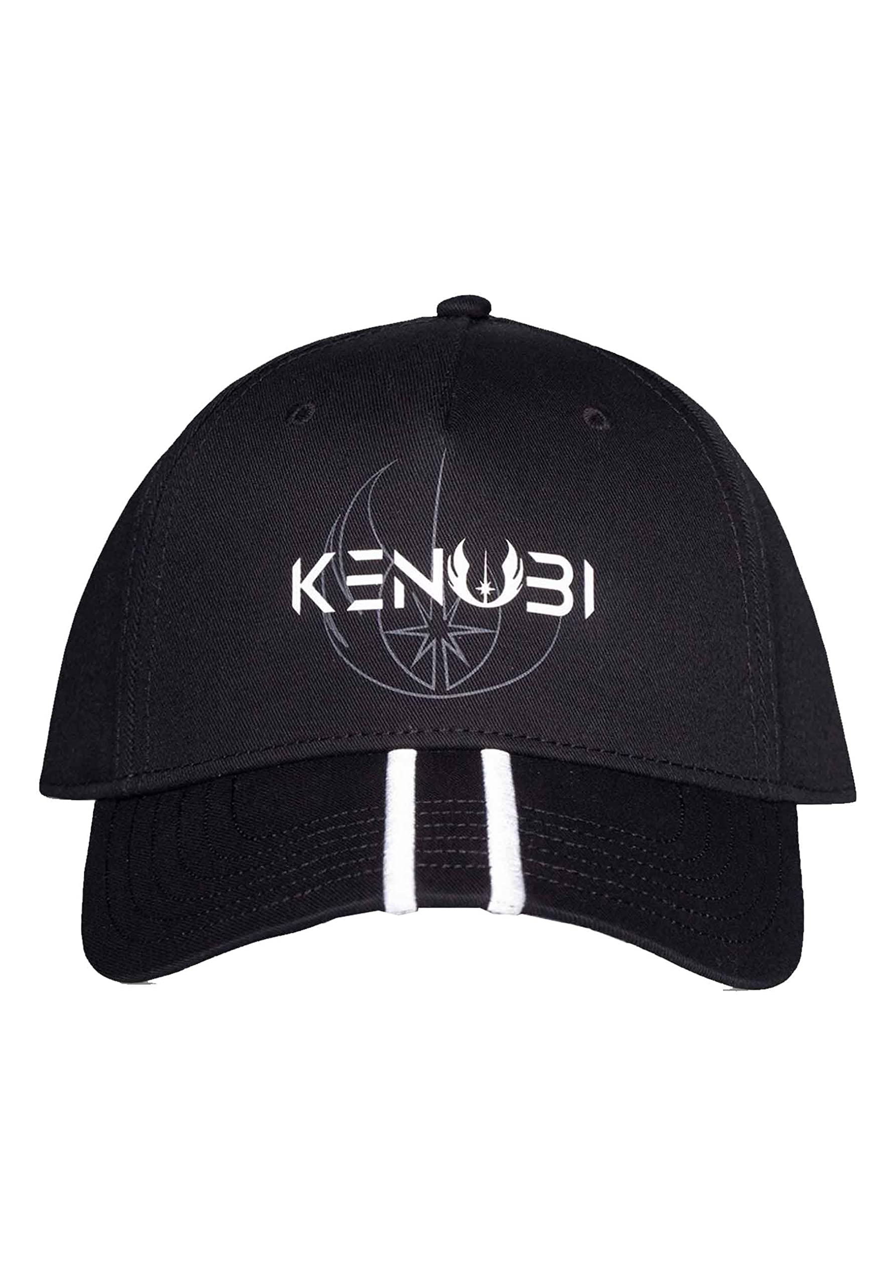 Star Wars Unisex Black Obi Wan Kenobi - Men's Metal Badge Adjustable Cap