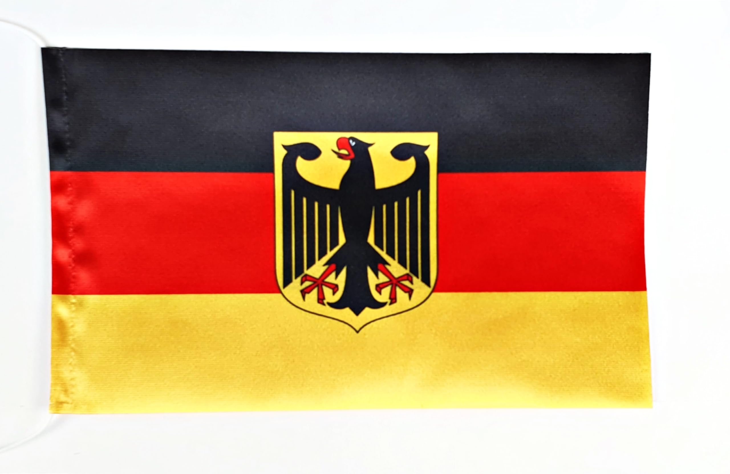 Tischflagge Deutschland mit Adler 15x25cm mit Chrom Ständer edle Ausführung