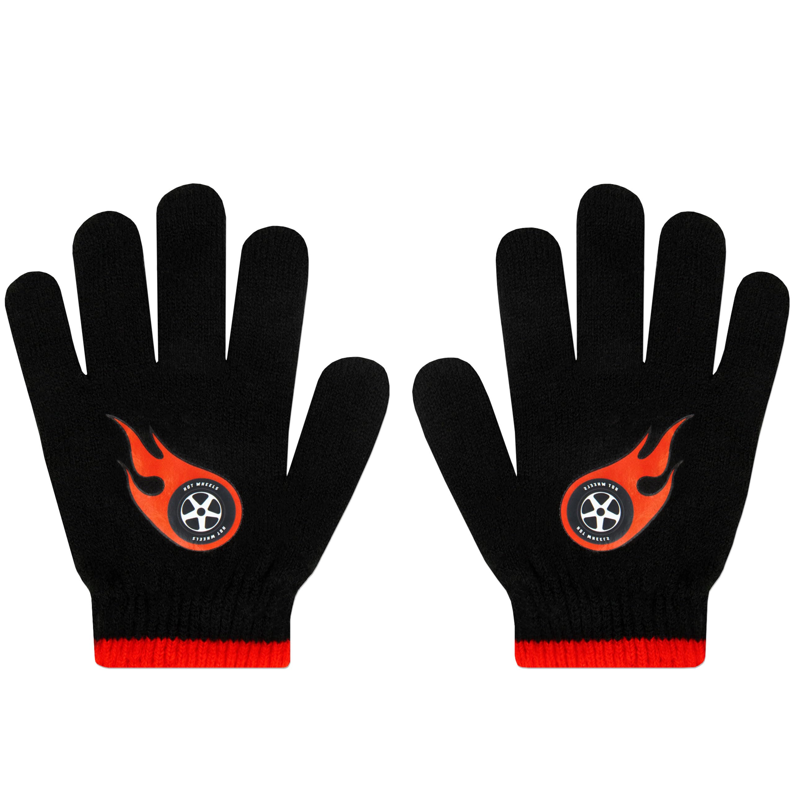 Hot Wheels Guantes E Gorra Niño | Guantes Niño Invierno | One Size Negro