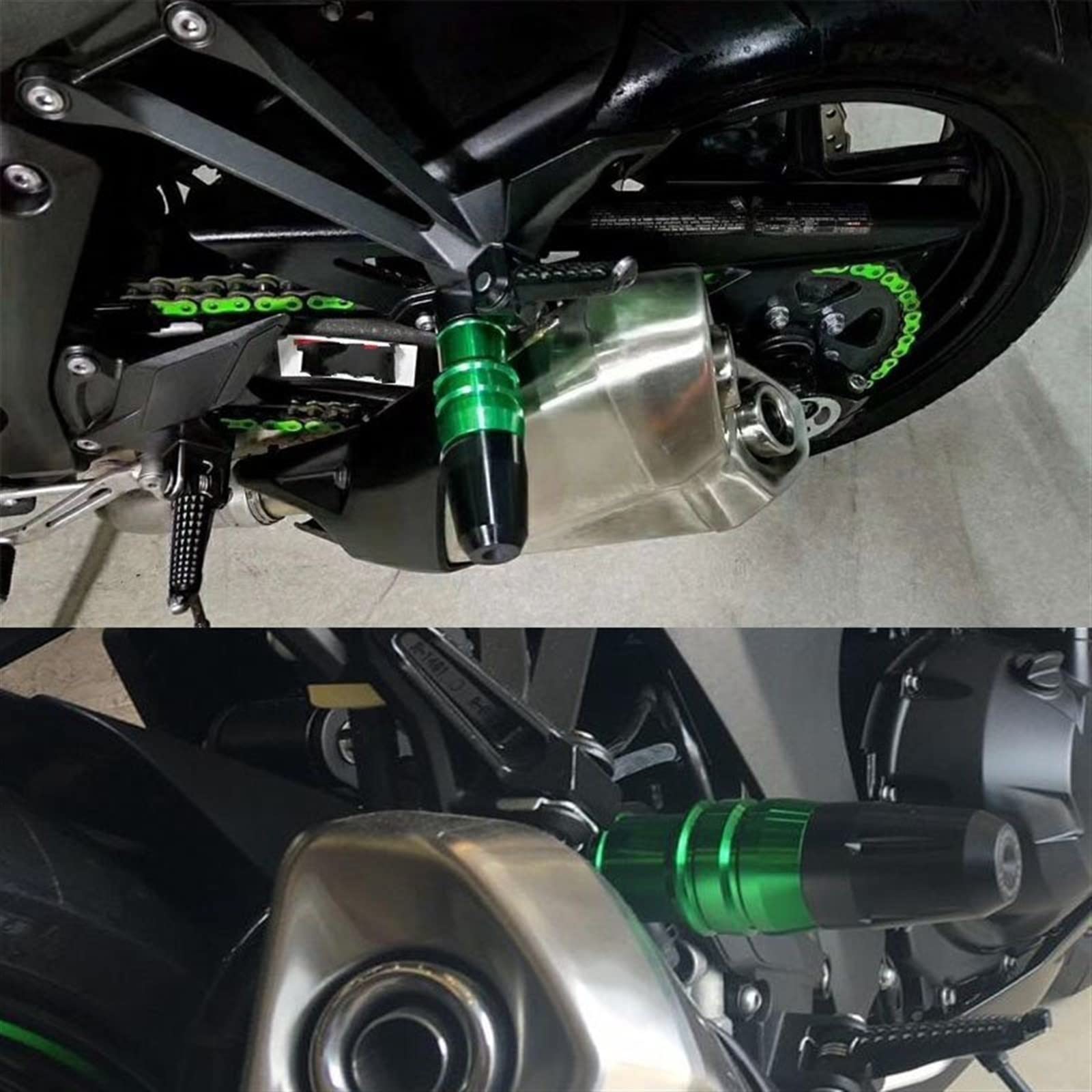 Dla KAWASAKI Z900 Z900RS Z 900 900RS 2017 2018 2019 2021 2022 Motocyklowe Crash Pady Suwaki Wydechowe Crash Pad Protector (Color : B Black)