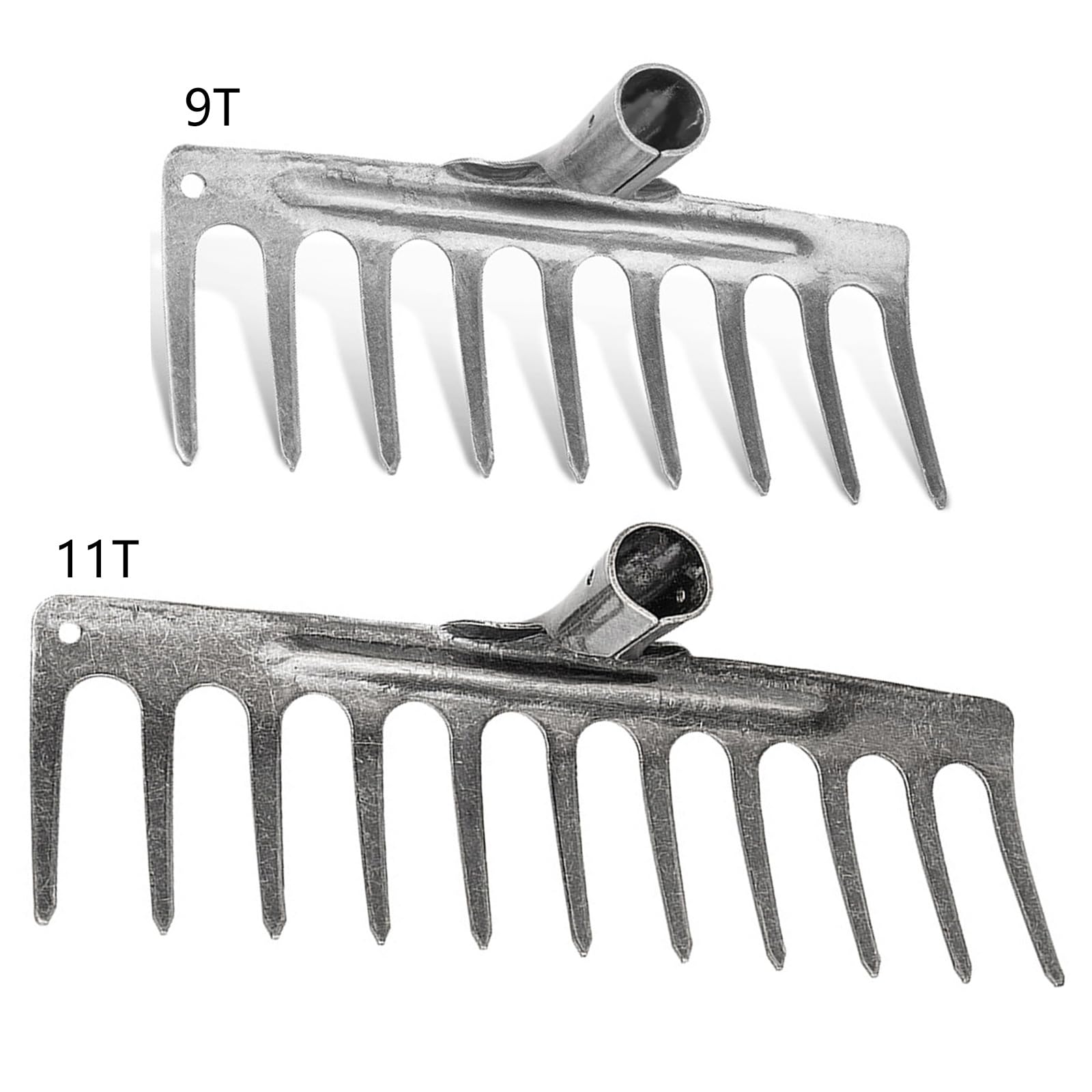 Rastrello Da Giardino A Mano In Acciaio Inox Con Manico Ergonomico In Legno - 5 Rebbi, Attrezzo Per Diserbo E Arieggiatura Del Terreno - Coltivatore Manuale Con Foro Per Appenderlo