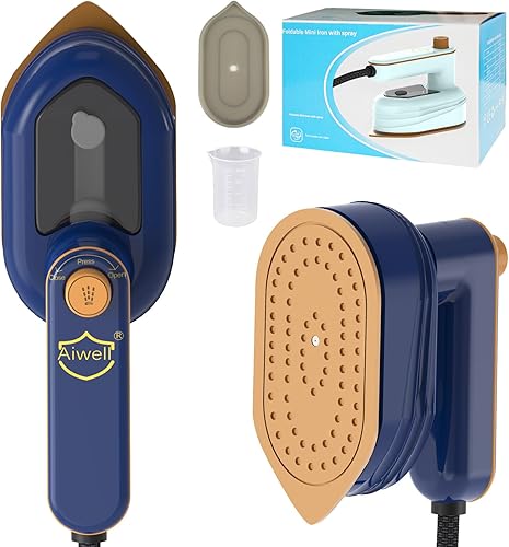 Mini plancha de viaje para ropa, vapor de hierro portátil giratorio de 180, máquina de planchar de tamaño pequeño para planchar en seco y húmedo disponible en Yaxa Venezuela