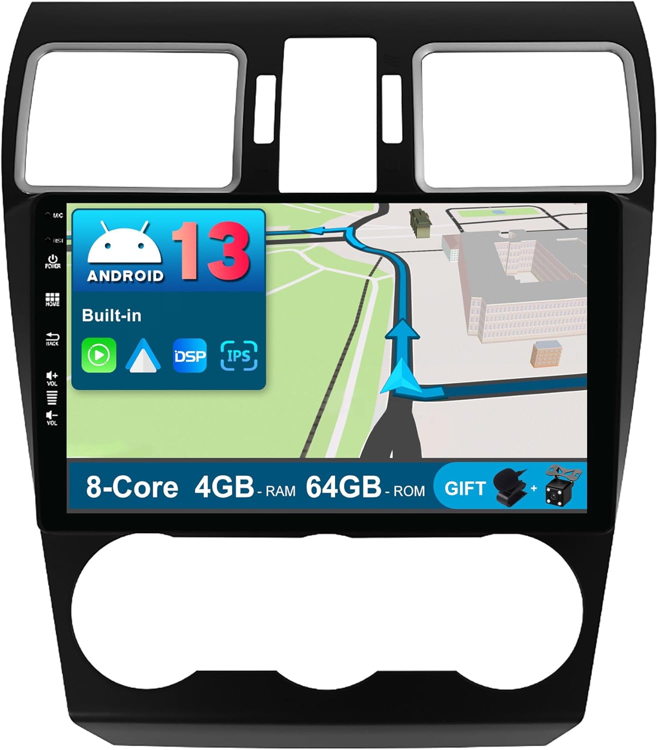 SXAUTO Android 13 IPS Car Radio For Subaru Forester/XV/WRX (2015-2017) - 4G 64G