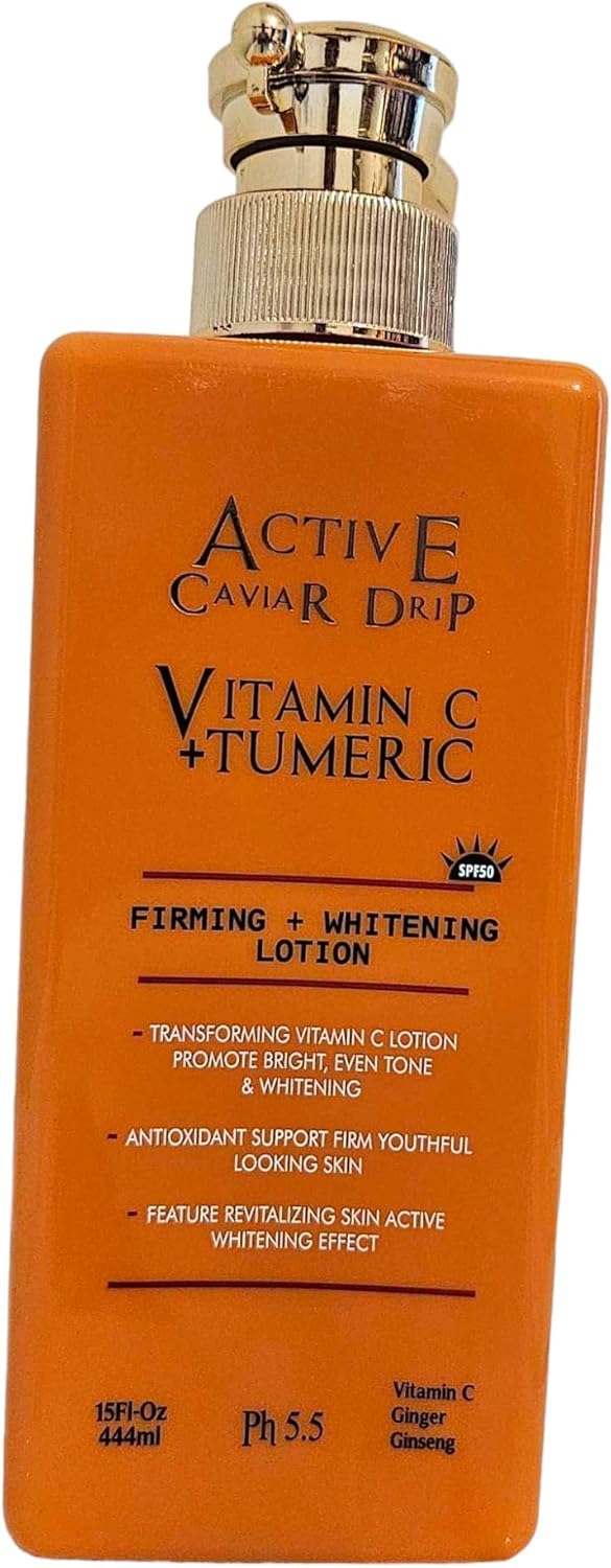 ACTIVE CAVIAR DRIP WHITENING LOTION WITH SPF50 Vit C And Turmeric. 444ml