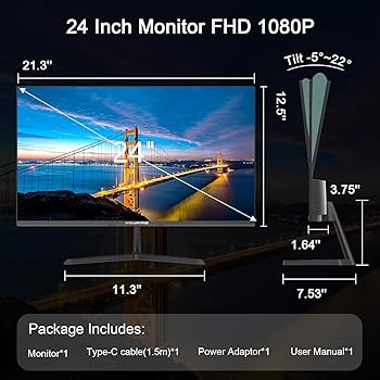 Minifire Monitor 24-calowy 100 Hz, typ C, HDMI, VA