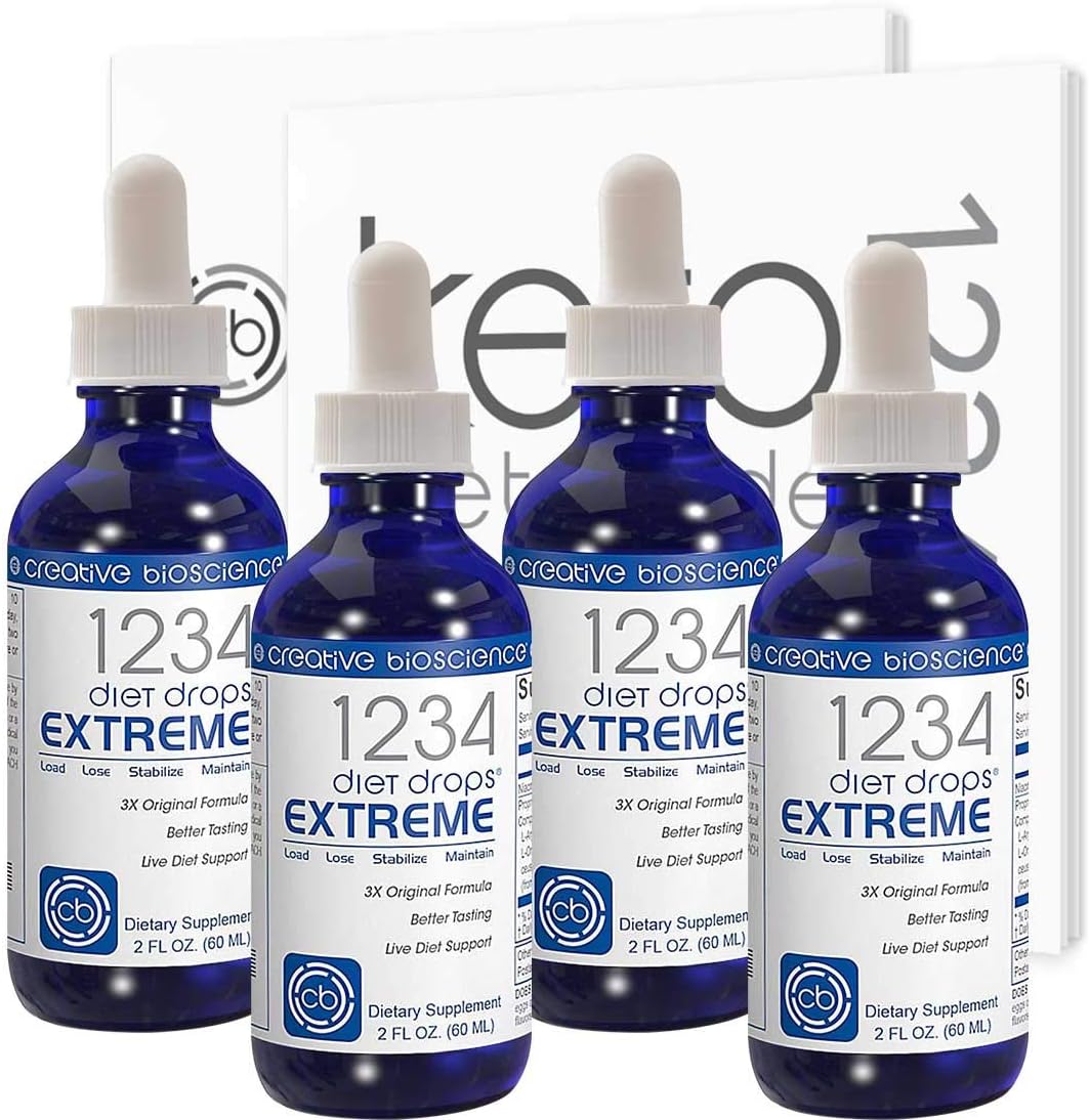 1234 Diet Drops Extreme, 2 Fl Oz (4 Pack)