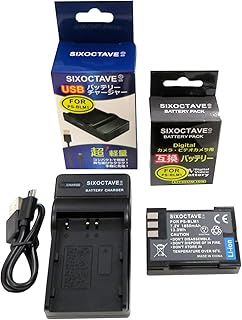 str オリンパス OLYMPUS BLM-1 BLM-5 互換バッテリー [ 純正充電器で充電可能 残量表示可能 純正品と同じよう使用可能 ] & 急速互換充電器 カメラ バッテリー USB チャージャー BCM-1 / BCM-5 [メーカ...