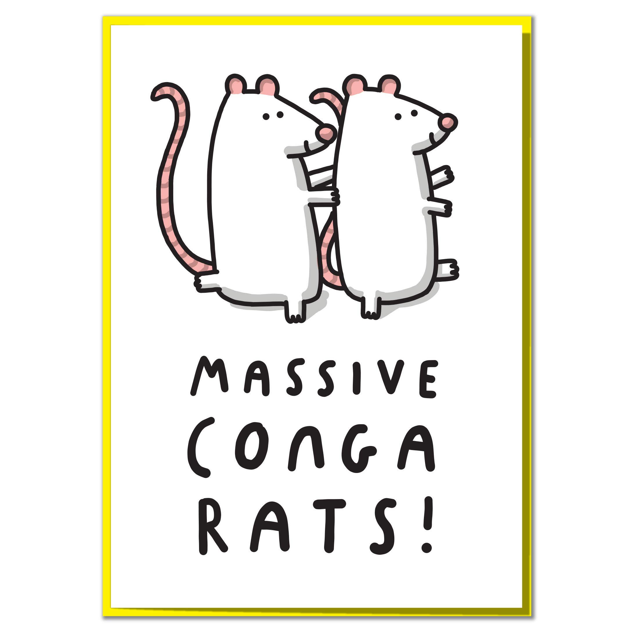 Massive Conga Rats! Funny Congratulations Card