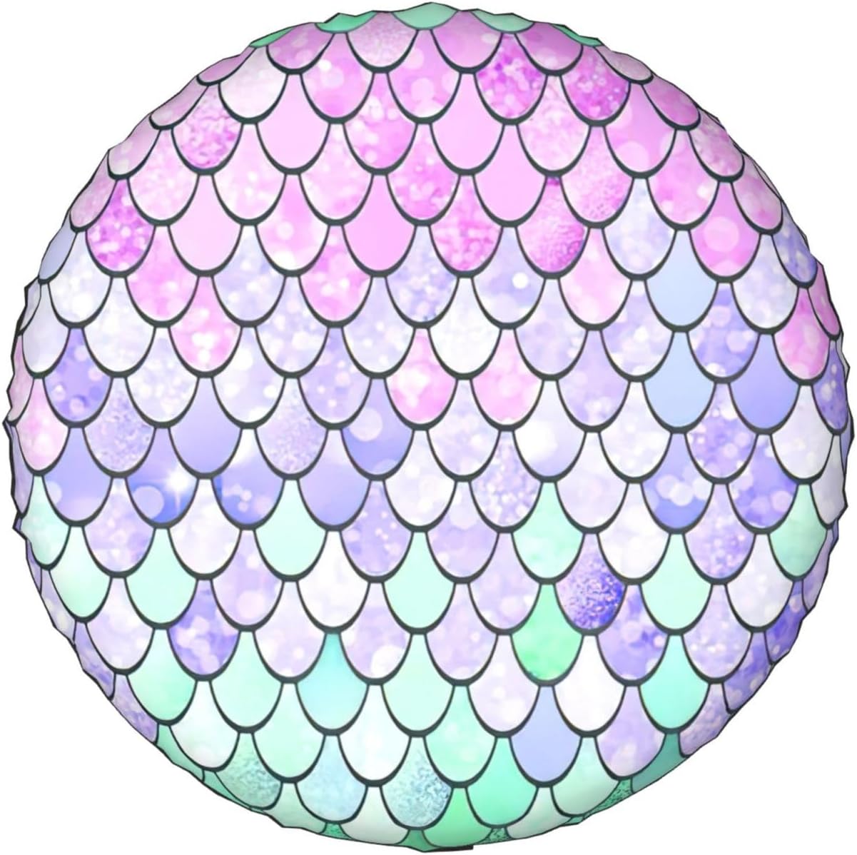 Mermaid Scale Print Tire Cover Universal Spare Wheel for Trailer Rv SUV Truck Camper Travel Accessories
