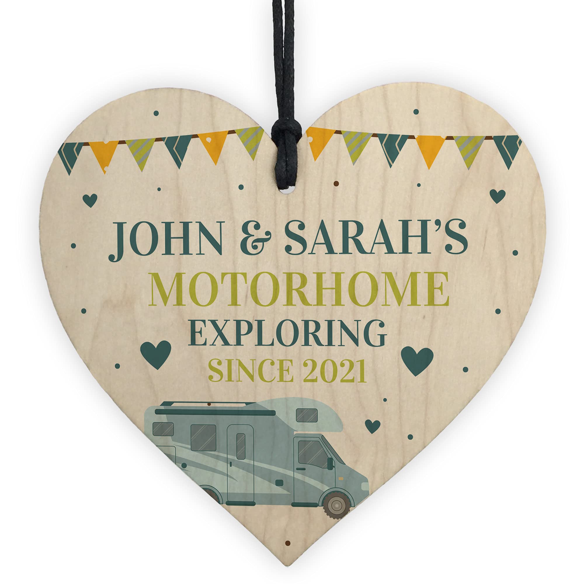 Motorhome Sign Caravan Decor Hanging Door Sign Retirement Gift Personalised