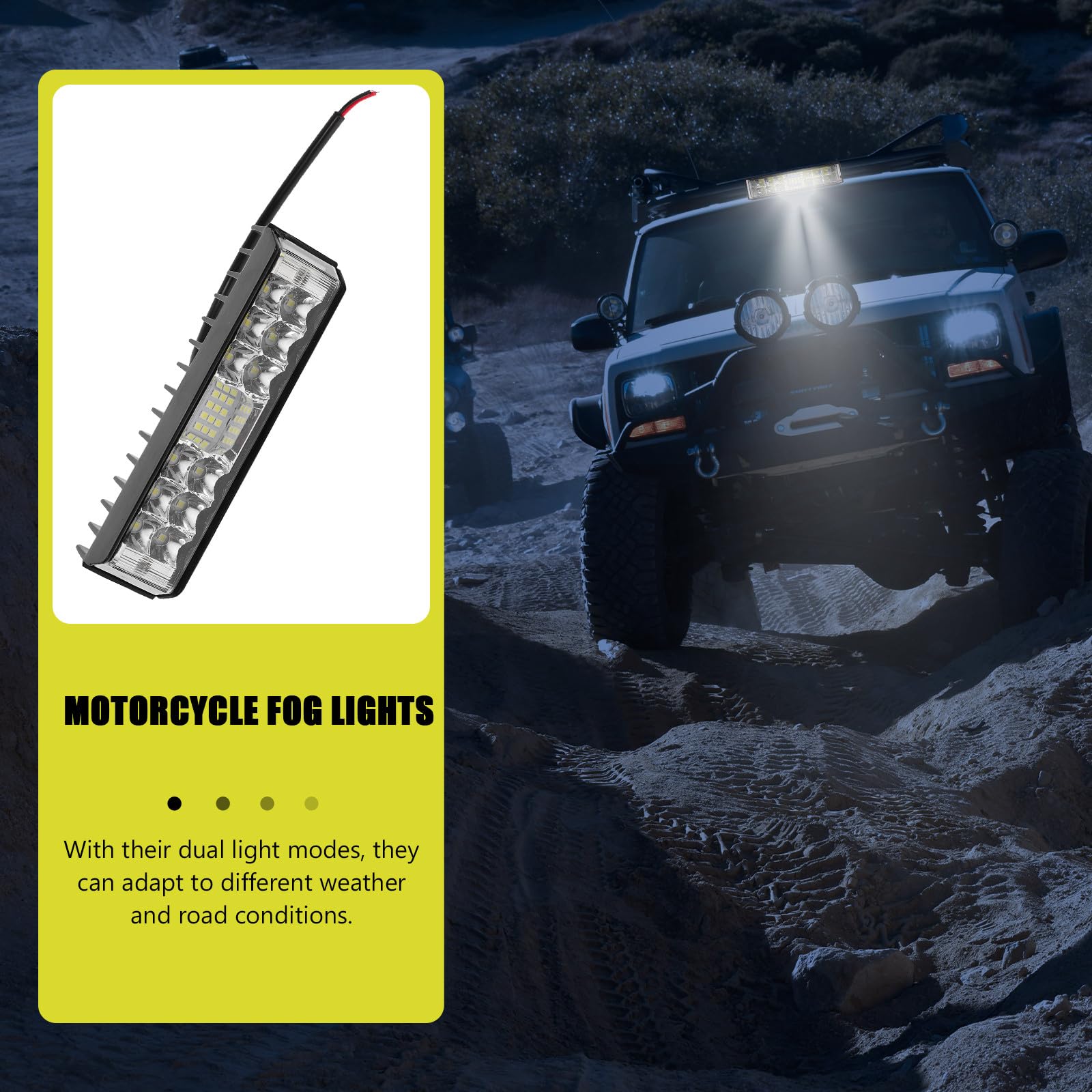 Zerodeko Par de Luces Delanteras LED para Motocicleta Aleación de Aluminio, Mejora la Seguridad en Paseos Nocturnos y Condiciones Climáticas Variadas