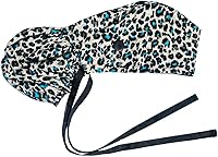 Vista 1 de Gorra médica con interior sedoso, gorro de algodón con banda para el sudor y botones, cola de caballo ajustable