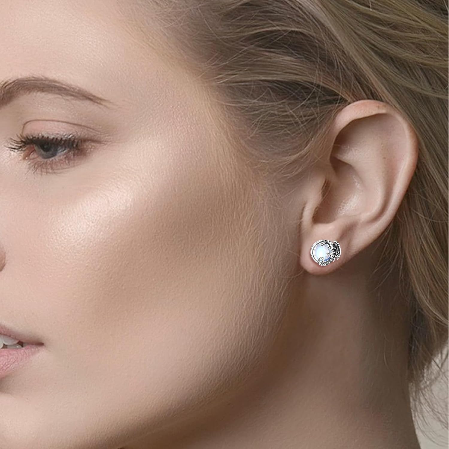 INFUSEU 925 Sterling Silver Stud Earrings for Women Teens, Cute Everyday Hypoallergenic Jewelry - Image 3