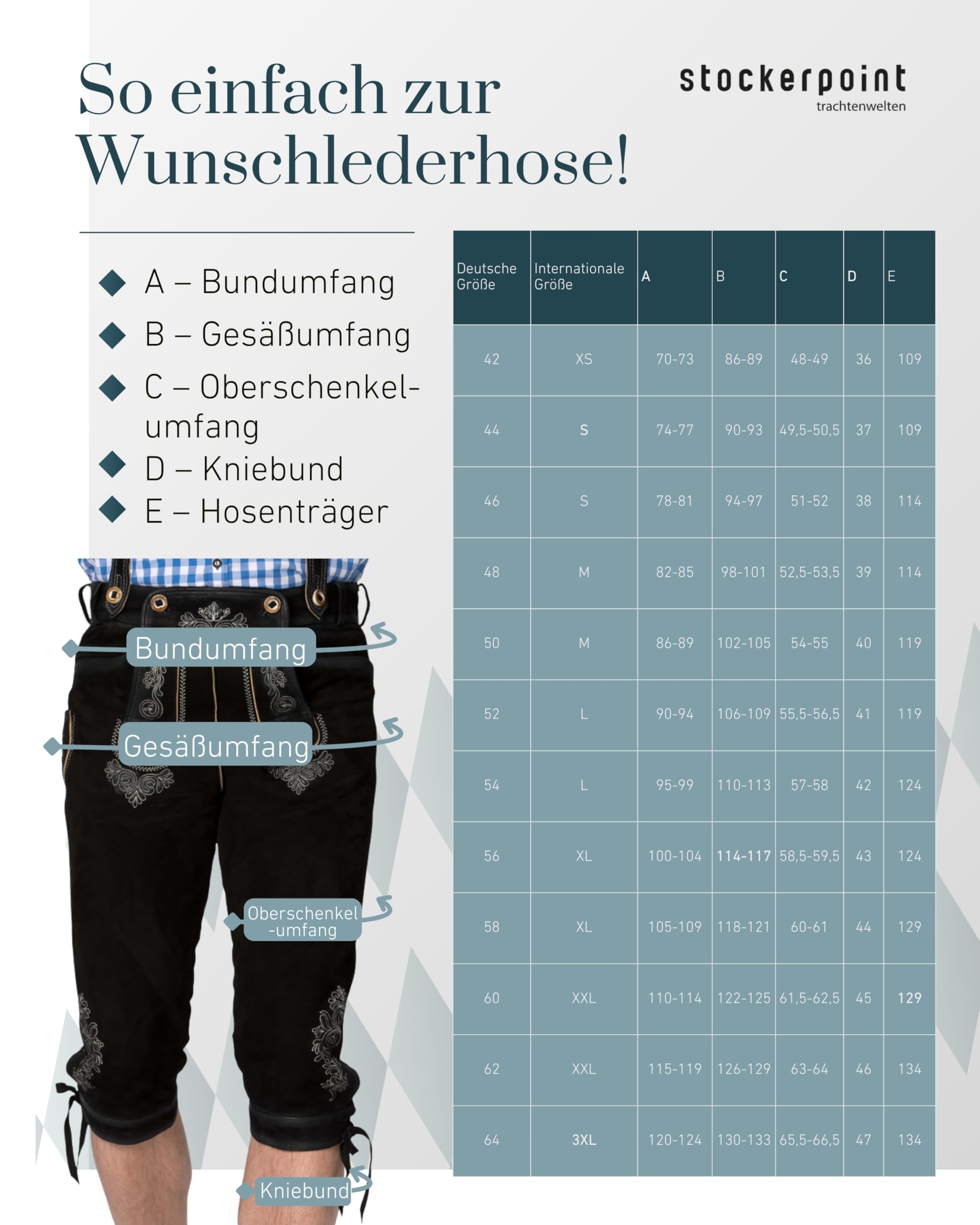 Stockerpoint Herren Trachtenlederhose Justin4